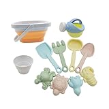 Luwecf Sandspielzeug-Set für Kinder, Strandfreude mit Aufbewahrungsbox, Oranges Fassset