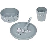 LÄSSIG Kindergeschirr Set (Teller, Becher, Schälchen, Löffel) ohne , BPA-frei, für Spülmaschine...