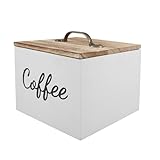 DEARMAMY Holz aufbewahrungsbox mit Deckel Quadratisch Stabile Vielseitige Aufbewahrung für...