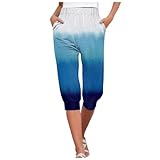 High Waist Hose Damen Sommer Relaxhose Damen Capris für Damen 4. Juli Flagge Unabhängigkeitstag...