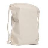 LEATEX Baumwoll Turnbeutel 38x42 cm mit 10 cm Boden – Premium Rucksack aus 220 g/m² Baumwolle –...