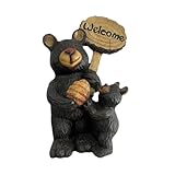 AWHAO Willkommenszeichen in Form eines Bären, Gartenfigur, Party, zum Aufhängen von Schuppen,...