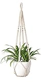 Mkouo Makramee Blumenampel Boho Deko Baumwollseil Blumentopfhalter Hängeampel Pflanzen für Innen...