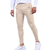 Anzughose Herren Slim Fit Lang Arbeitshosen Chino Hose Business Arbeitshose Freizeithose Regular...