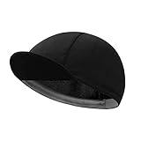BikingBros Black Cycling Cap - Polyester White Cycling Hat-Under Helmet - Cycling Helmet Liner...