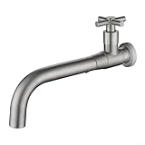HpLive Wandmontierter Wasserhahn für Küche und Bad, 304 Edelstahl Einhand-Mischbatterie, G1/2'...