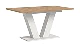 xonox.home Tisch Motion X4AH4T64 Ausziehbarer Esstisch in Artisan Nb. und weiß Nb. mit...