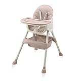 Baby Vivo Hochstuhl 2in1 Baby Kinder Babyhochstuhl Kombihochstuhl - Abnehmbares Verstellbares...