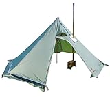 Campingzelt Leichtes Zelt 0.8 kg Spitzdachzelt Kuppelzelt Winter Wasserdicht Khaki Camping Wandern...