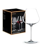 Nachtmann 4-teiliges Rotweingläser Set, 840 ml, ViNova, 98072, Burgunder Weingläser aus...