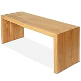 holz4home® Massivholzbank L I Sitzbank aus Eiche mit Baumkante ohne Lehne I Echtholz Holzbank...