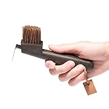 Animalon Naturborsten Hufkratzer mit Bürste | Picker aus rostfreiem Edelstahl | Ergonomischer...