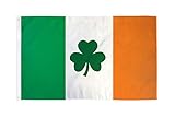 FLAGGE IRLAND MIT KLEE 150x90cm - IRISCHE FAHNE 90 x 150 cm - flaggen AZ FLAG Top Qualität