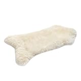 HOME LAMB Lammfell Weiß 110-120 cm - Weich Schaffell Echt - Natürliche Lammfell Teppich Wohnzimmer...