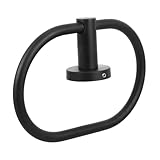 DIYEAH 1 Satz Handtuchring Klein An Der Wand Montiert Schwarz Badezimmerregal Handtuchstange...