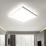 OTREN LED Deckenleuchte Flach, 24W Deckenlampe Quadrat 4000K, Modern Panel Lampe für Badezimmer...