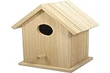 Rayher Hobby Rayher 62291000 Holz Vogelhaus Box, FSC zertifiziert, 12,5 x 10 x17 cm, zweiteilig,...
