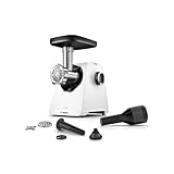 Bosch MultiPower Serie 6 Fleischwolf MFWS607W, 2 Lochscheiben (4,5 und 8 mm), Edelstahl,...