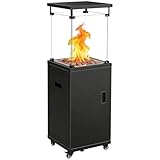 Sweetcrispy Heizstrahler Terrasse Gas 11 kW, Terrassenheizer, Propan Butan Gasheizstrahler, Mobiler...