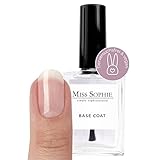 Miss Sophie Base Coat, Transparenter Unterlack für Nagelfolien & Nagellack, Schnelltrocknend,...