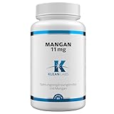 Klean Labs - Mangan 11mg - 90 Kapseln - vegan, ohne Gentechnik, ohne unerwünschte Zusätze - für...