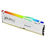 Kingston FURY Beast Weiß RGB XMP 16GB 5600MT/s DDR5 CL40 DIMM Desktop Gaming Speicher Einzelnes...