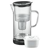 SILBERTHAL Wasserfilter Glas Karaffe 2,7 Liter - Kompatibel mit Maxtra - Reduziert Kalk und Chlor im...