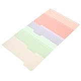 SEWACC 8 Stück Karteikarten Loseblatt Papier Seitenteiler Buchmarkierungen Binder Tabs Papier...