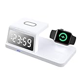 Nachttisch-Ladestation – 4-in-1 schnelles mehrfaches kabelloses Uhrenzubehör | Uhr-Ladestation |...