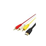 HDMI auf 3RCA Adapter 1.5m, AV Chinch Kabel zu RCA, passives Kabel für Geräte mit nativem CVBS...