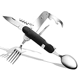 ZIMAIC 6 in 1 Edelstahl Klapp besteck Camping besteck Set Outdoor Reise Besteck Kit Abnehmbare...