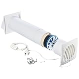LIRAST 100mm Dezentrale Lüftungsanlage mit Wärmerückgewinnung - Wandlüfter mit Kabel und...