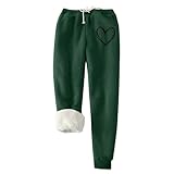 Mrat Flanell-Fleece-Hose mit Weihnachtsmotiv, warm, für Damen, Joggen, Walking, Sport,...