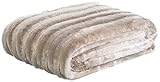 Brandsseller Felldecke Kuscheldecke Nerzfelloptik - 150 x 200 cm | 1150g - Taupe-Beige