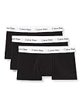 Calvin Klein Herren 3er-Pack Boxershorts Low Rise Trunk 3Pk mit Stretch, Schwarz (Black), M