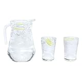 Wudaizhi Miniaturzitronenkessel Und Cup Set Dollhouse Accessoires Mini Wasserflaschen Und Glas Set...