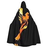 WHJSHOP Angry Oriole Vogelmuster Halloween Erwachsene Kapuzenumhang sorgt für einfache Pflege und...