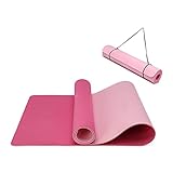 Yogamatte rutschfest und umweltfreundliche TPE Sportmatte mit Tragegurt Gymnastikmatte für Pilates,...