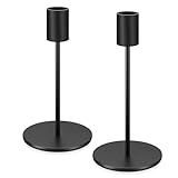 2 Stück Kerzenleuchter, Kerzenständer, Vintage Kugelkerzen Säulenhalter, Schwarz Tisch Kerzen...