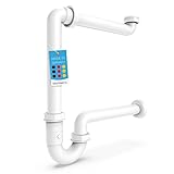 Bächlein G 1 1/4 Zoll Raumsparsiphon fürs Badezimmer - 32 mm flacher Waschbecken-Siphon -...