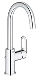 GROHE BauLoop - Einhand-Waschtischarmatur (L-Size, mit Keramikkartusche, Einlochmontage), chrom,...
