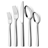 Terlulu Besteck Set 12 Personen, 60 teilig Edelstahl Besteckset, Essbesteck Set mit Messer Gabel...