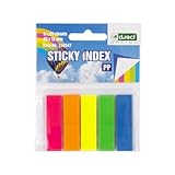 D.RECT 125 Stück Haftstreifen Pagemarker Index Haftmarker Film Textstreifen PP-Folie 12x45mm 5x25...