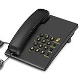 Elnwnnkc Festnetztelefon Klare Stimme Schreibtisch Wandmontage Schnurgebundenes Telefon Einfach Zu...