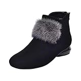 Wildleder-Stiefel für Damen – warme Stiefel, bequem, weich, mit Fell gefüttert, rutschfest,...