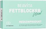 BEAVITA Fettblocker - 60 Fettbinder Tabletten - nachgewiesene hohe Fettbindekraft - Diät Kapseln...