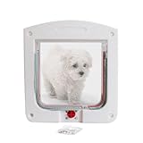 Katzenklappe für kleine Katzen, wasserdichte Kätzchenklappe, 4-Wege-Verriegelungssystem für...