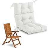 Wasserdichte Gartenstuhlkissen 112 × 53 × 11 cm – Hochlehner Outdoor Sitzpolster für...