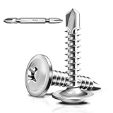 50 Stück Blechschrauben 4,2 x 19 mm, Bohrschrauben, Selbstschneidende Schrauben Edelstahl,...