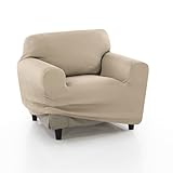 FAVERTI® Elastischer Sesselbezug Universal von 70 bis 110 cm | Modell Reale | Beige | Sesselschoner...